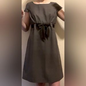 PETITE STUDIOS  Shortsleeve Fitted Plaid Dress with Ribbon SIZE XS